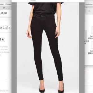 7 FOR ALL MANKIND SLIM ILLUSION LUXE HIGH WAIST SKINNY IN BLACK 25